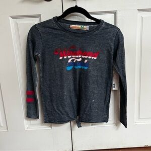 Vintage Havana Kids (12/14) Long Sleeve Shirt - Gray “Weekend Feels” Shirt